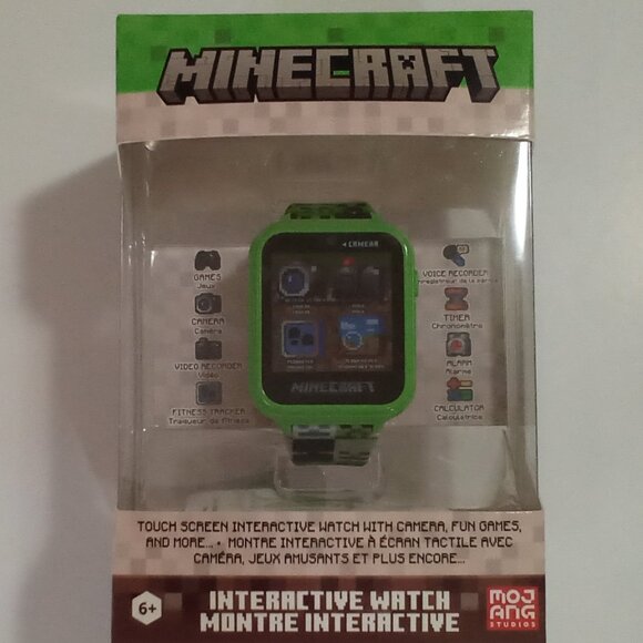 MINECRAFT INTERACTIVE SMART WATCH FOR CHILDREN 6 AND UP UNISEX MODEL # MIN4154 - Picture 7 of 8